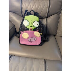 Invader Zim Loungefly Mini Backpack Purse Bag With Gir And Piggy